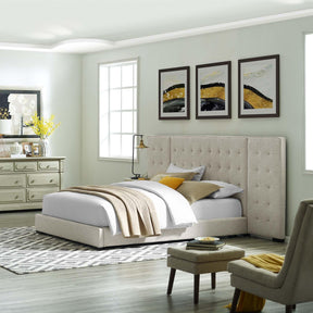 Modway Furniture Modern Sierra Queen Upholstered Fabric Platform Bed - MOD-5818