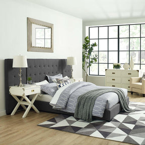 Modway Furniture Modern Sierra Queen Upholstered Fabric Platform Bed - MOD-5818