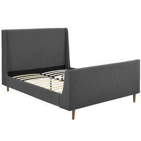 Modway Furniture Modern Aubree Queen Upholstered Fabric Sleigh Platform Bed - MOD-5824