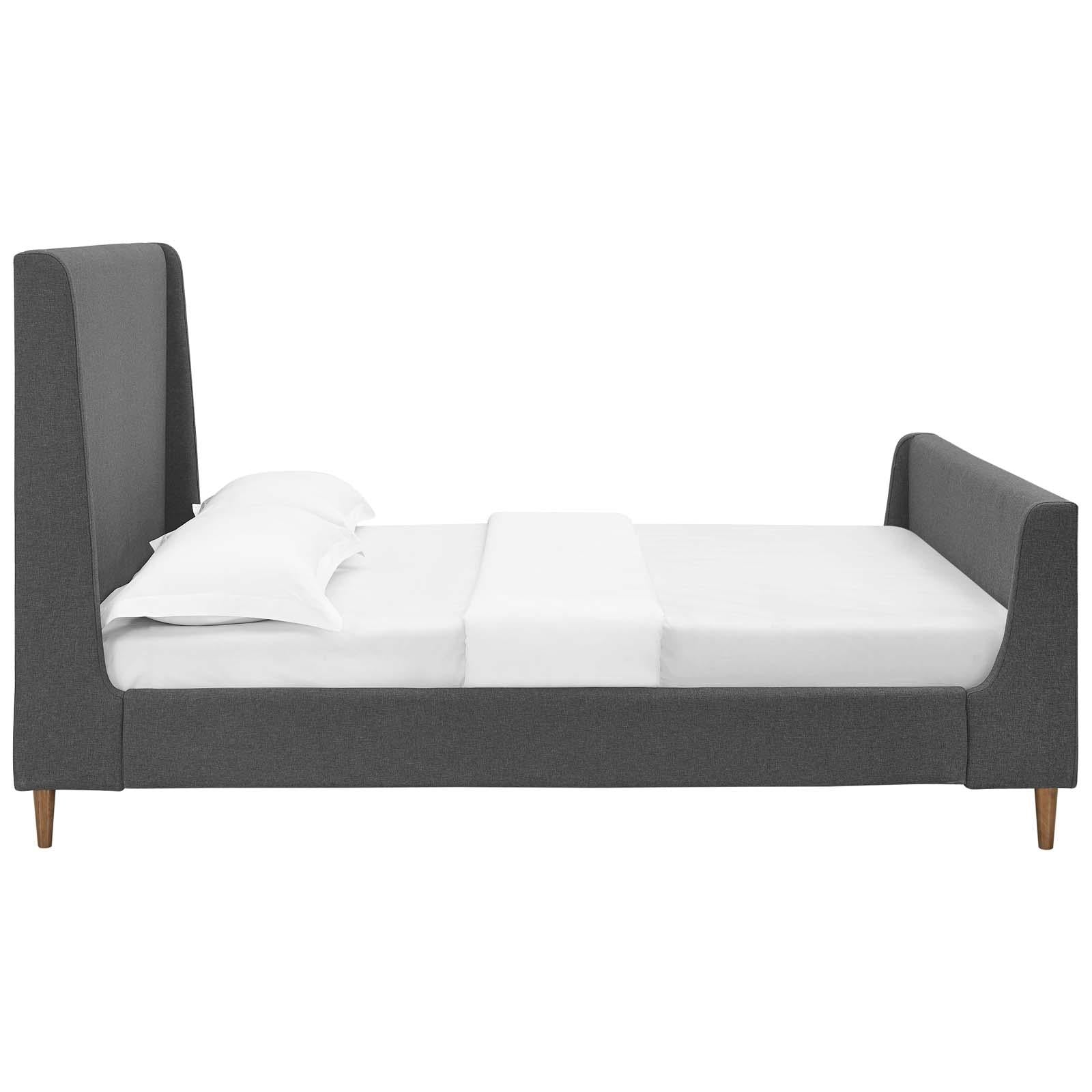 Modway Furniture Modern Aubree Queen Upholstered Fabric Sleigh Platform Bed - MOD-5824