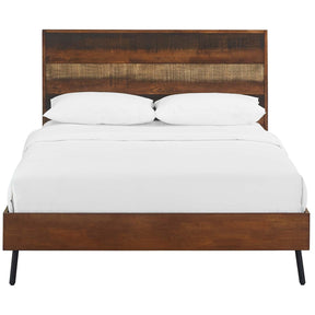Modway Furniture Modern Arwen Queen Rustic Wood Bed - MOD-5831