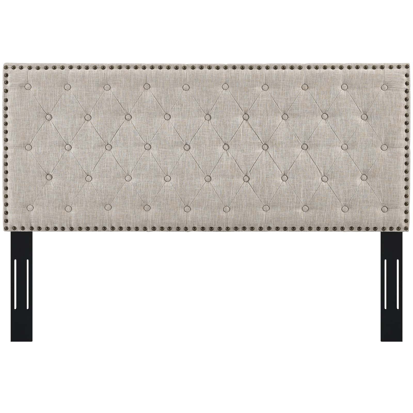 Modway Furniture Modern Helena Tufted Twin Upholstered Linen Fabric Headboard - MOD-5858