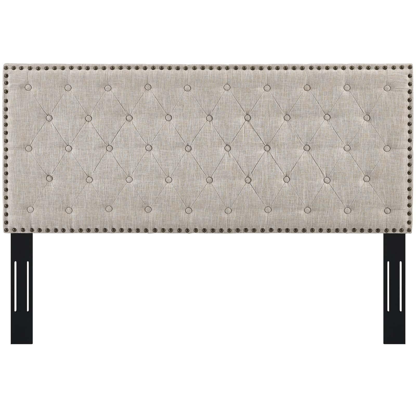 Modway Furniture Modern Helena Tufted King and California King Upholstered Linen Fabric Headboard - MOD-5861