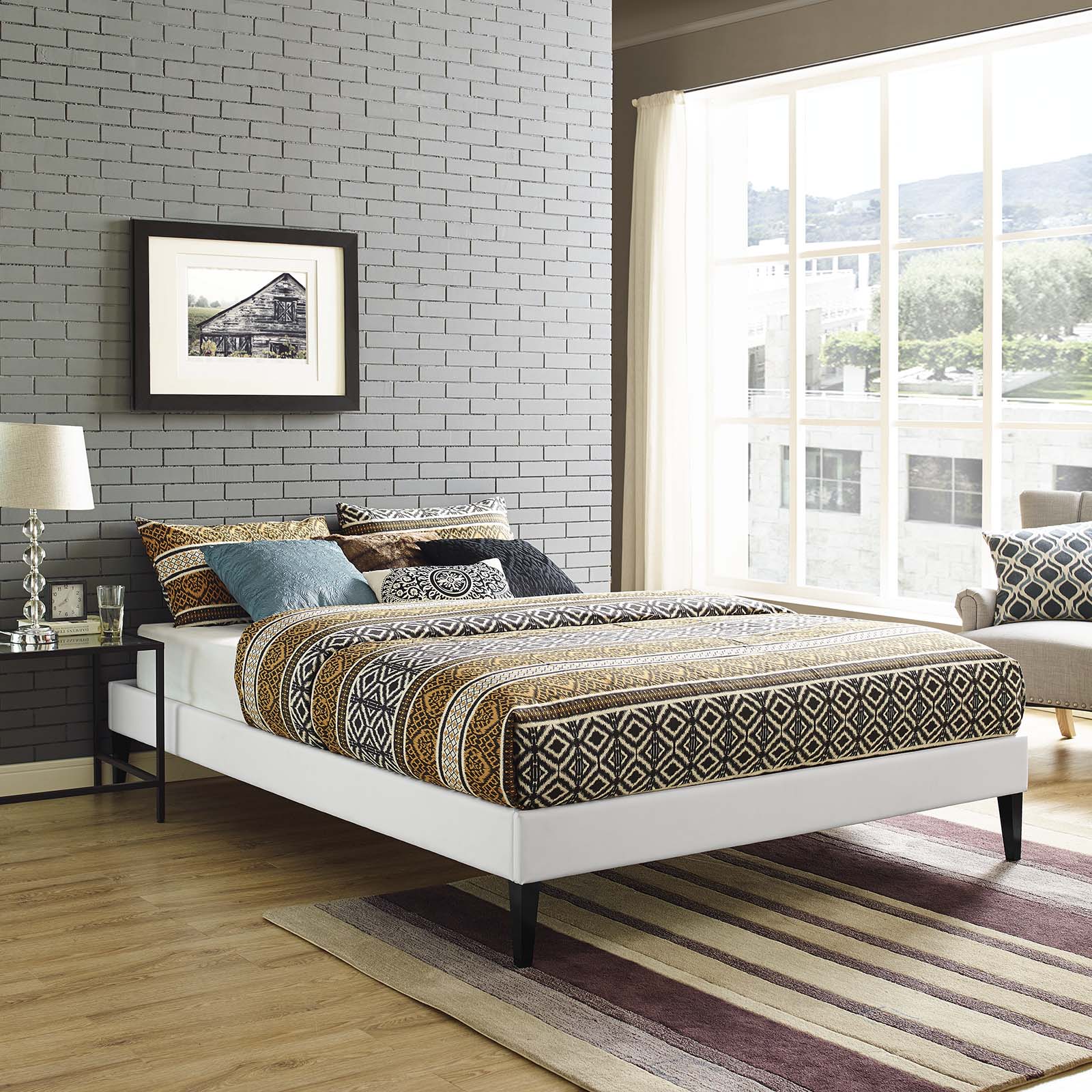 Modway Furniture Modern Tessie Full Bed Frame with Squared Tapered Legs - MOD-5896-Minimal & Modern