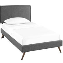 Modway Furniture Modern Amaris Twin Fabric Platform Bed with Round Splayed Legs - MOD-5902