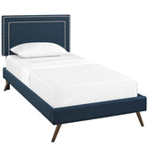 Modway Furniture Modern Virginia Twin Fabric Platform Bed with Round Splayed Legs - MOD-5911