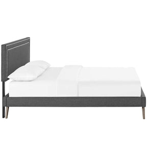Modway Furniture Modern Virginia Full Fabric Platform Bed with Round Splayed Legs - MOD-5913