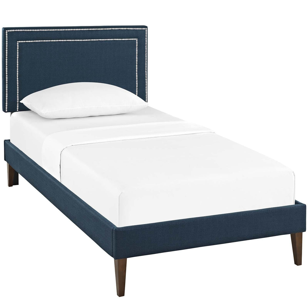 Modway Furniture Modern Virginia Twin Fabric Platform Bed with Squared Tapered Legs - MOD-5919
