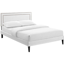 Modway Furniture Modern Virginia Full Vinyl Platform Bed with Squared Tapered Legs - MOD-5920-Minimal & Modern
