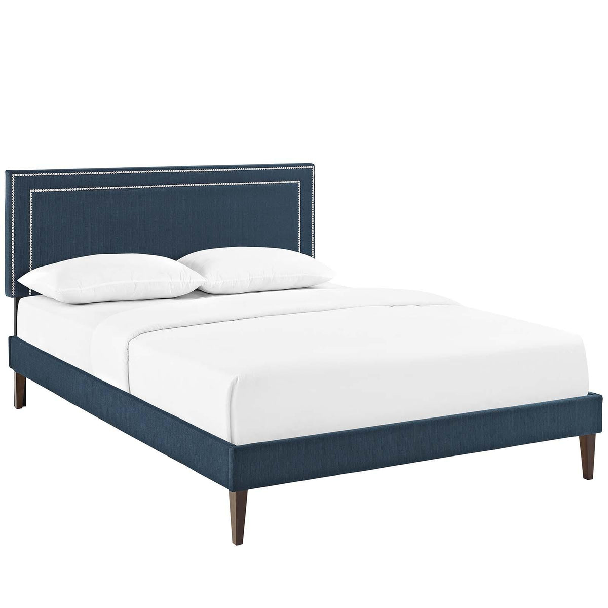 Modway Furniture Modern Virginia Queen Fabric Platform Bed with Squared Tapered Legs - MOD-5923