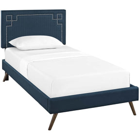 Modway Furniture Modern Ruthie Twin Fabric Platform Bed with Round Splayed Legs - MOD-5927-Minimal & Modern