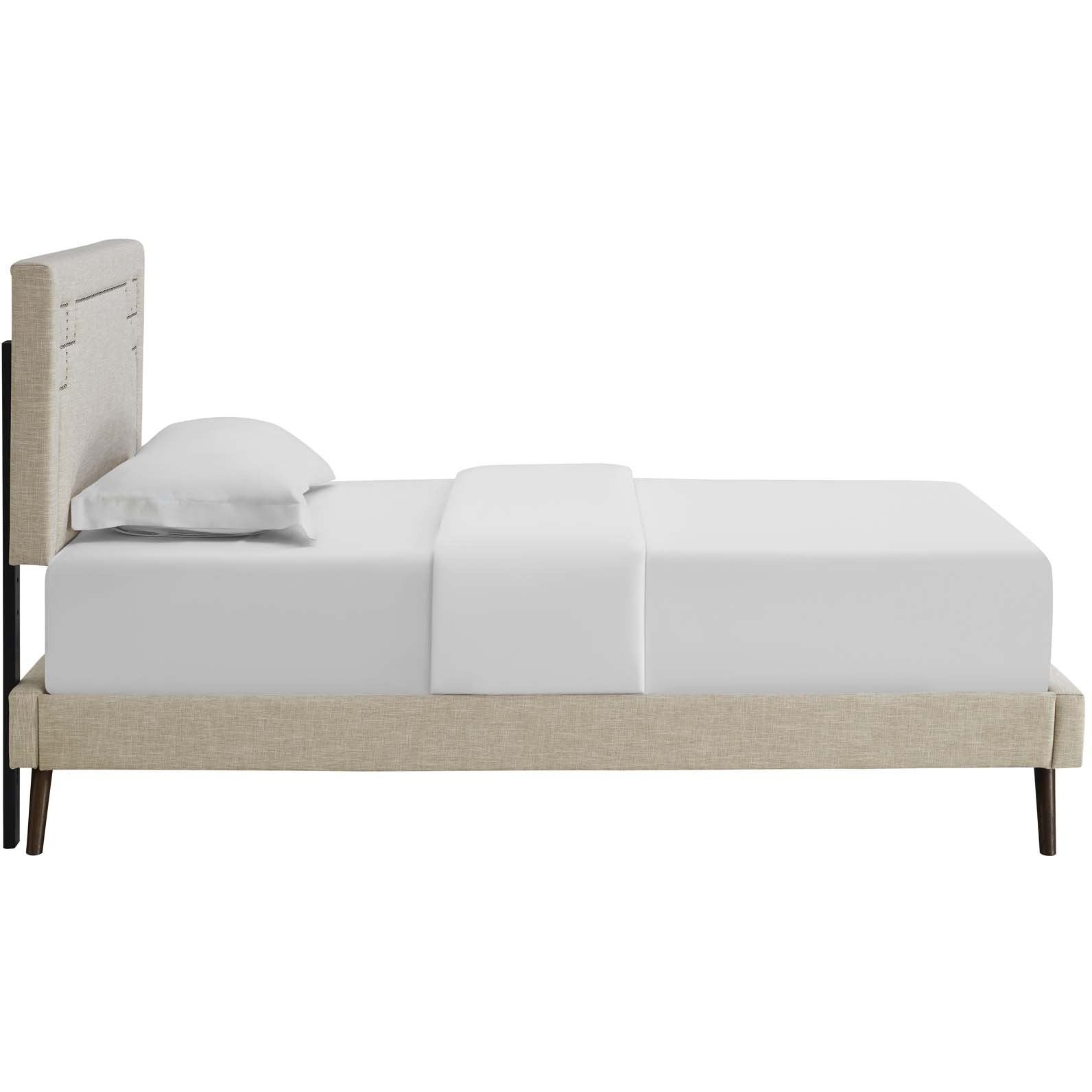 Modway Furniture Modern Ruthie Twin Fabric Platform Bed with Round Splayed Legs - MOD-5927-Minimal & Modern