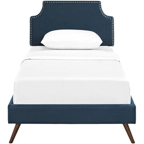 Modway Furniture Modern Corene Twin Fabric Platform Bed with Round Splayed Legs - MOD-5943