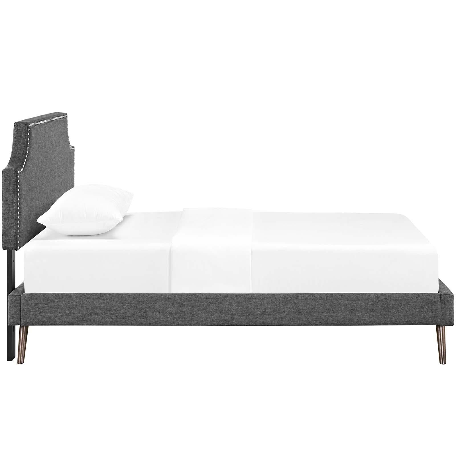 Modway Furniture Modern Corene Twin Fabric Platform Bed with Round Splayed Legs - MOD-5943