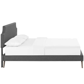 Modway Furniture Modern Corene Full Fabric Platform Bed with Round Splayed Legs - MOD-5945