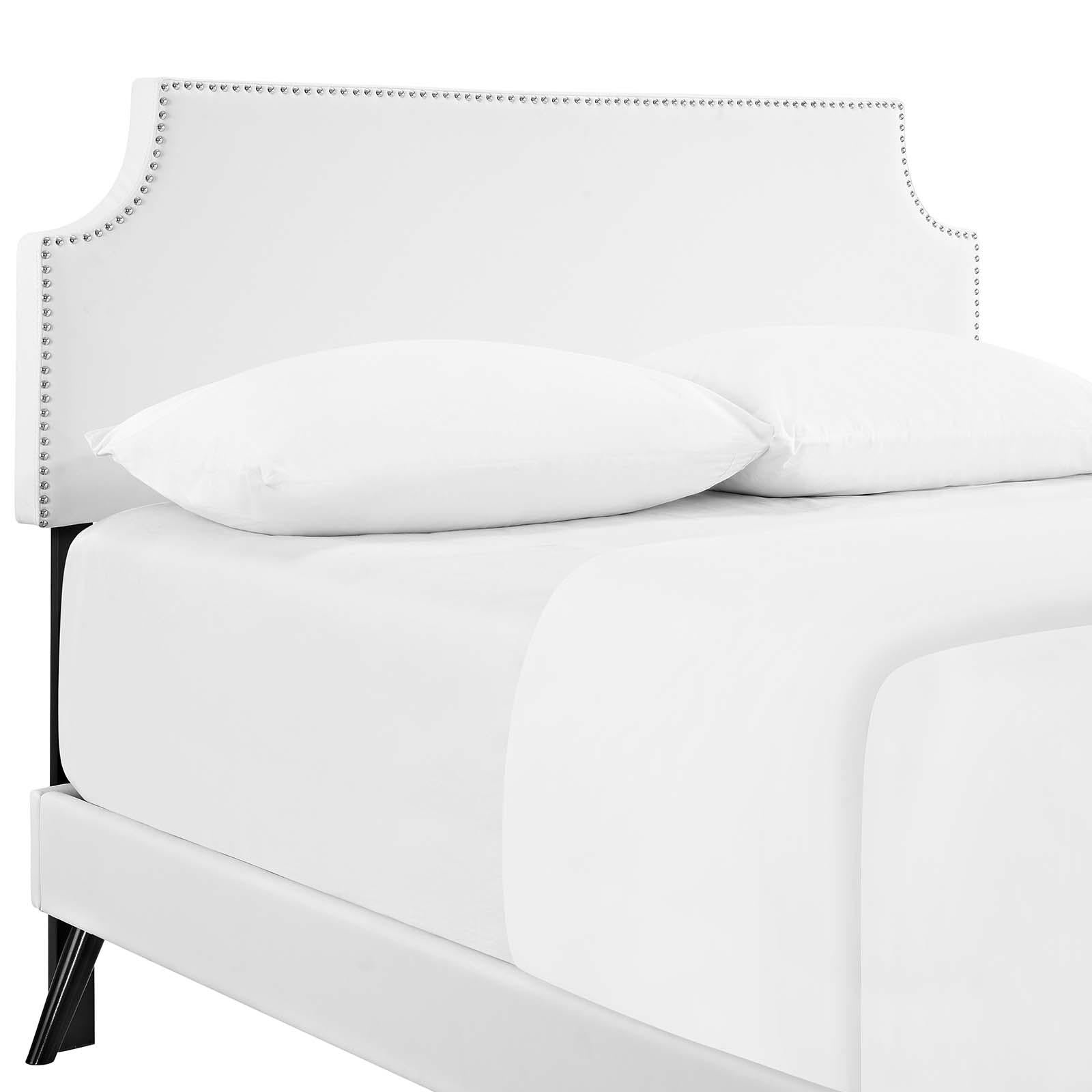Modway Furniture Modern Corene King Vinyl Platform Bed with Round Splayed Legs - MOD-5948
