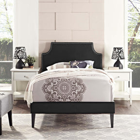 Modway Furniture Modern Corene Twin Vinyl Platform Bed with Squared Tapered Legs - MOD-5950