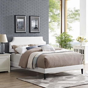 Modway Furniture Modern Corene Full Vinyl Platform Bed with Squared Tapered Legs - MOD-5952