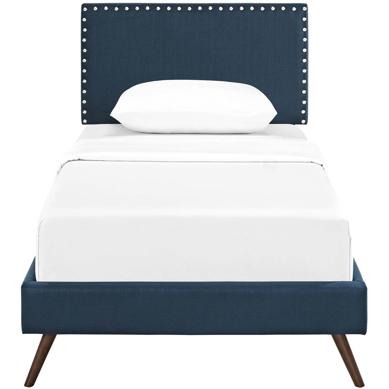 Modway Furniture Modern Macie Twin Fabric Platform Bed with Round Splayed Legs - MOD-5959