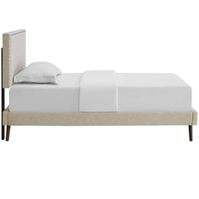 Modway Furniture Modern Macie Twin Fabric Platform Bed with Round Splayed Legs - MOD-5959