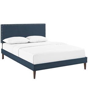 Modway Furniture Modern Macie Full Fabric Platform Bed with Squared Tapered Legs - MOD-5969