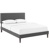 Modway Furniture Modern Macie Queen Fabric Platform Bed with Squared Tapered Legs - MOD-5971