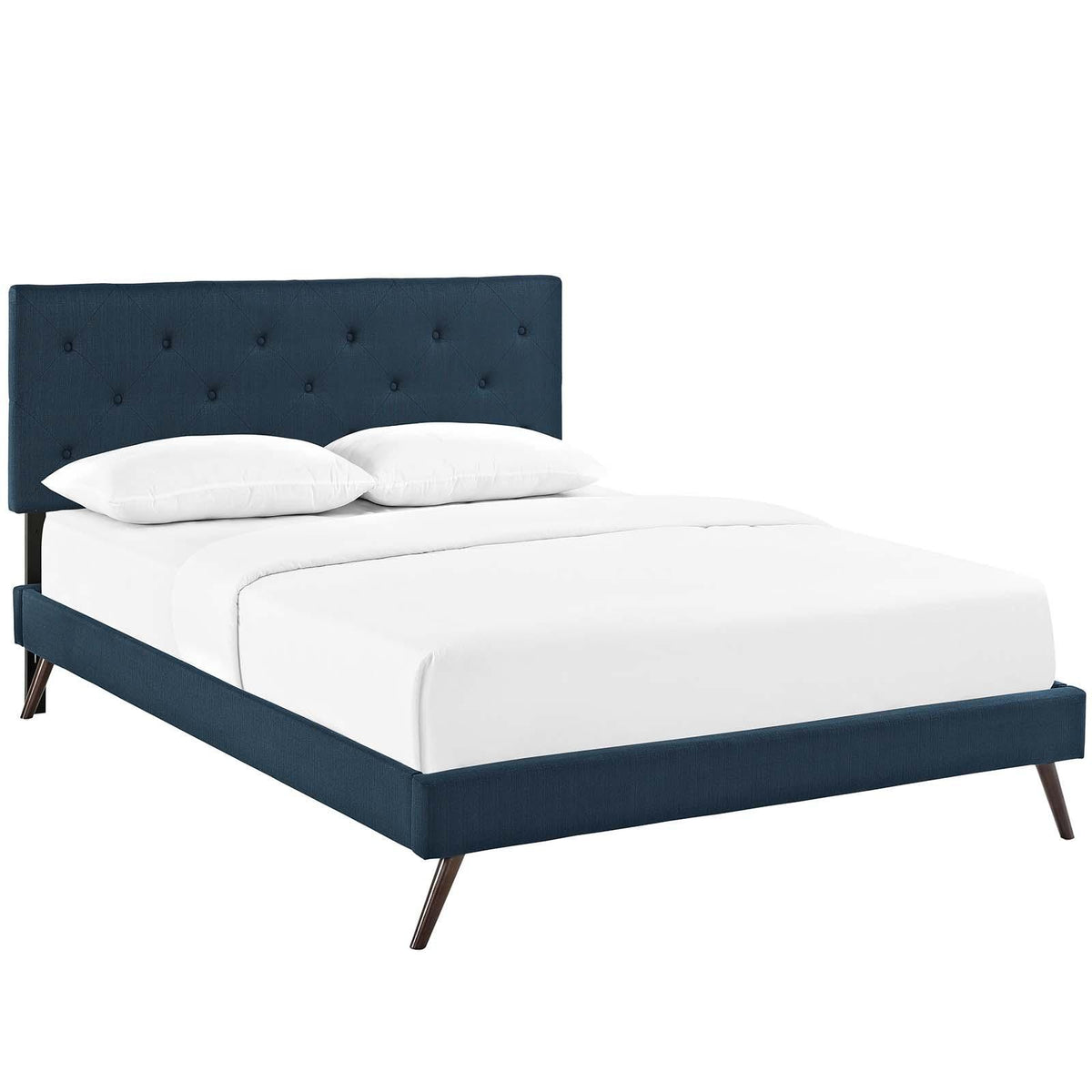 Modway Furniture Modern Tarah Queen Fabric Platform Bed with Round Splayed Legs - MOD-5979