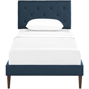 Modway Furniture Modern Tarah Twin Fabric Platform Bed with Squared Tapered Legs - MOD-5983-Minimal & Modern