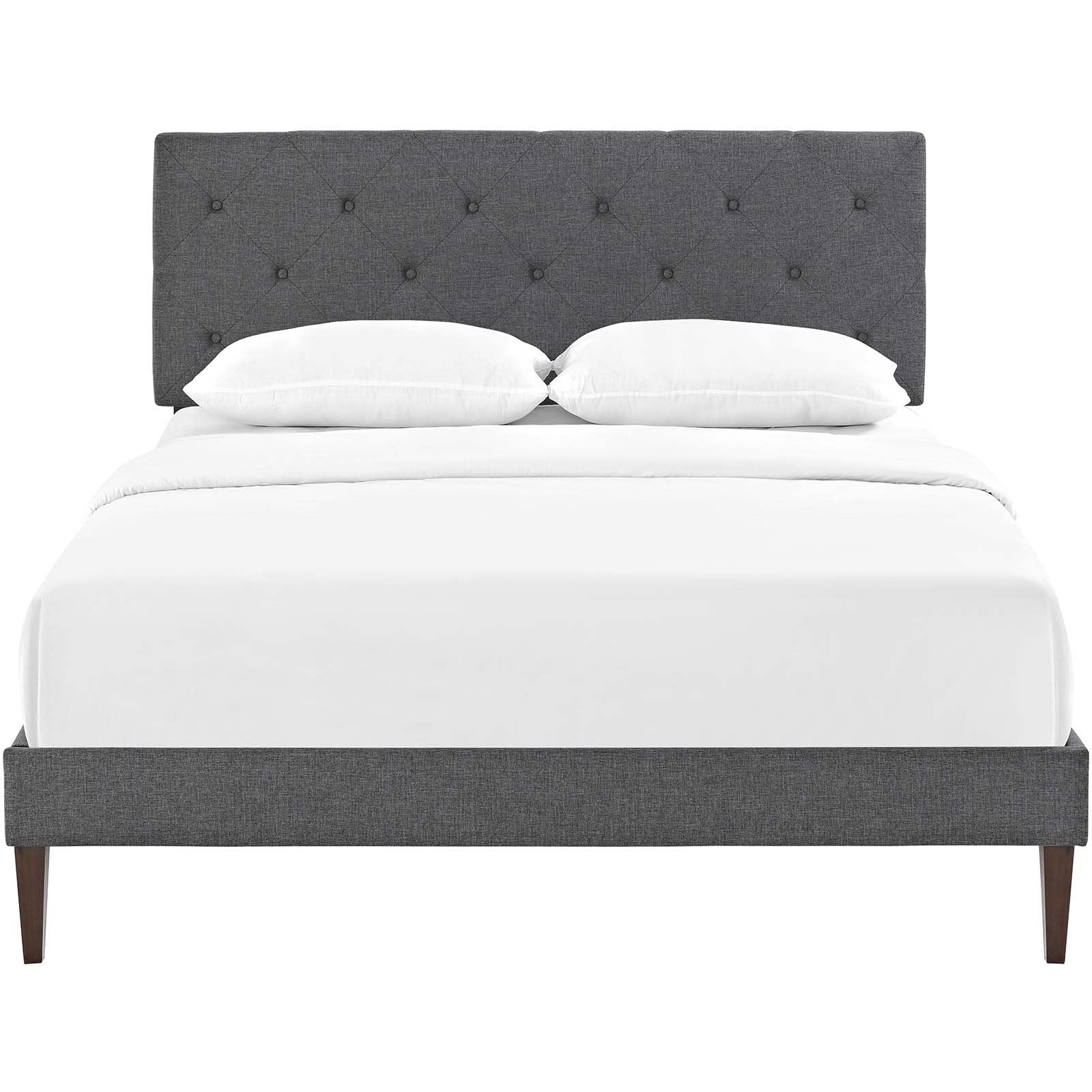Modway Furniture Modern Tarah Full Fabric Platform Bed with Squared Tapered Legs - MOD-5985-Minimal & Modern