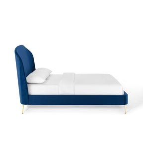 Modway Furniture Modern Mira Upholstered Performance Velvet Queen Platform Bed - MOD-6131