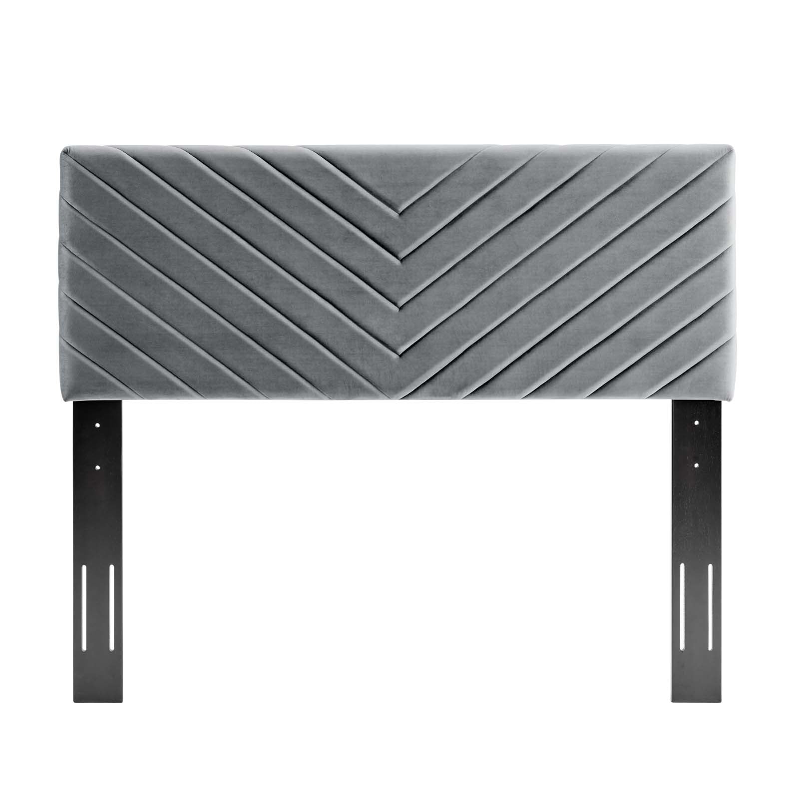 Modway Furniture Modern Alyson Angular Channel Tufted Performance Velvet Twin Headboard - MOD-6143