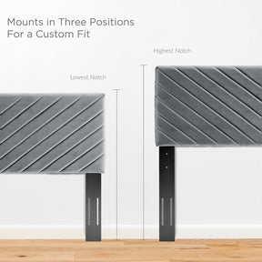 Modway Furniture Modern Alyson Angular Channel Tufted Performance Velvet Twin Headboard - MOD-6143