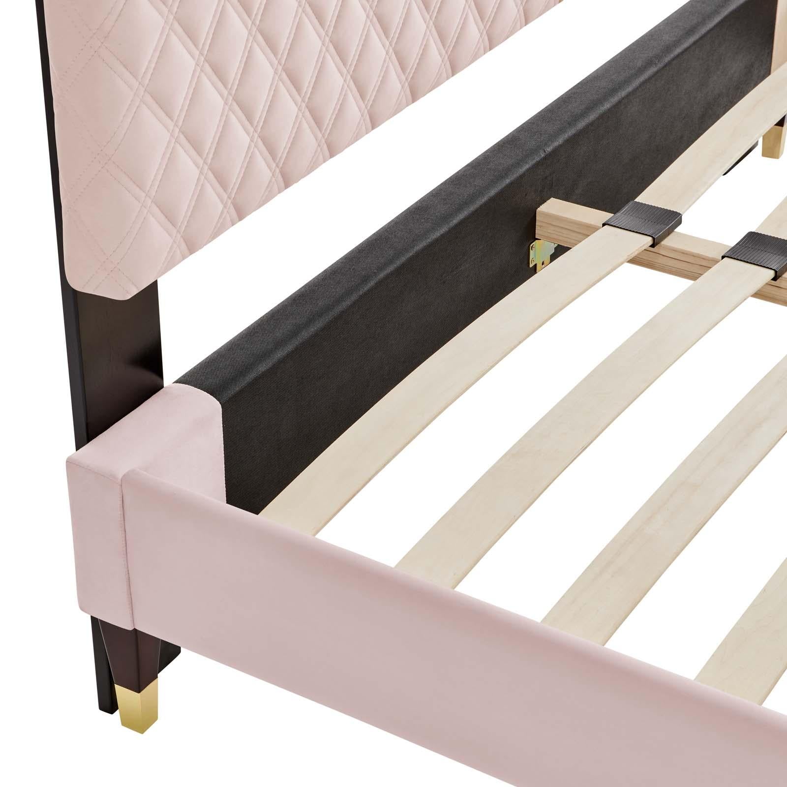 Modway Furniture Modern Harlow King Performance Velvet Platform Bed Frame - MOD-6271