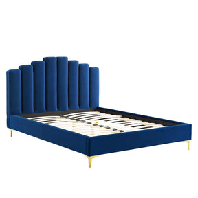 Modway Furniture Modern Olivia Queen Performance Velvet Platform Bed - MOD-6280