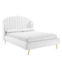 Modway Furniture Modern Lana Queen Performance Velvet Wingback Platform Bed - MOD-6282