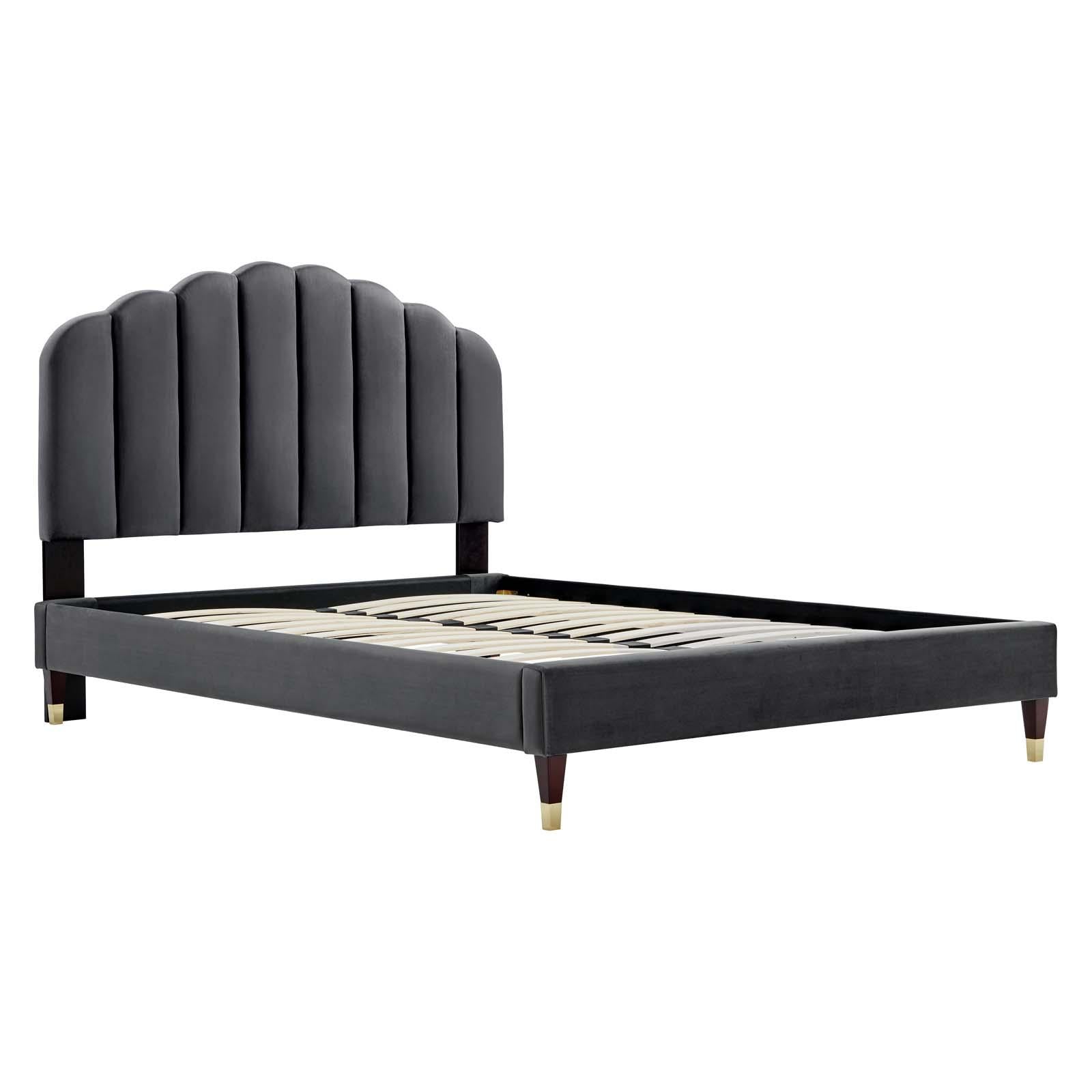 Modway Furniture Modern Daisy Performance Velvet Queen Platform Bed - MOD-6288