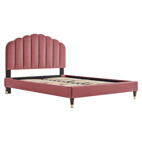 Modway Furniture Modern Daisy Performance Velvet Queen Platform Bed - MOD-6288