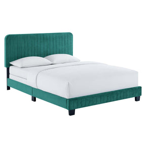 Modway Furniture Modern Celine Channel Tufted Performance Velvet Queen Bed - MOD-6330