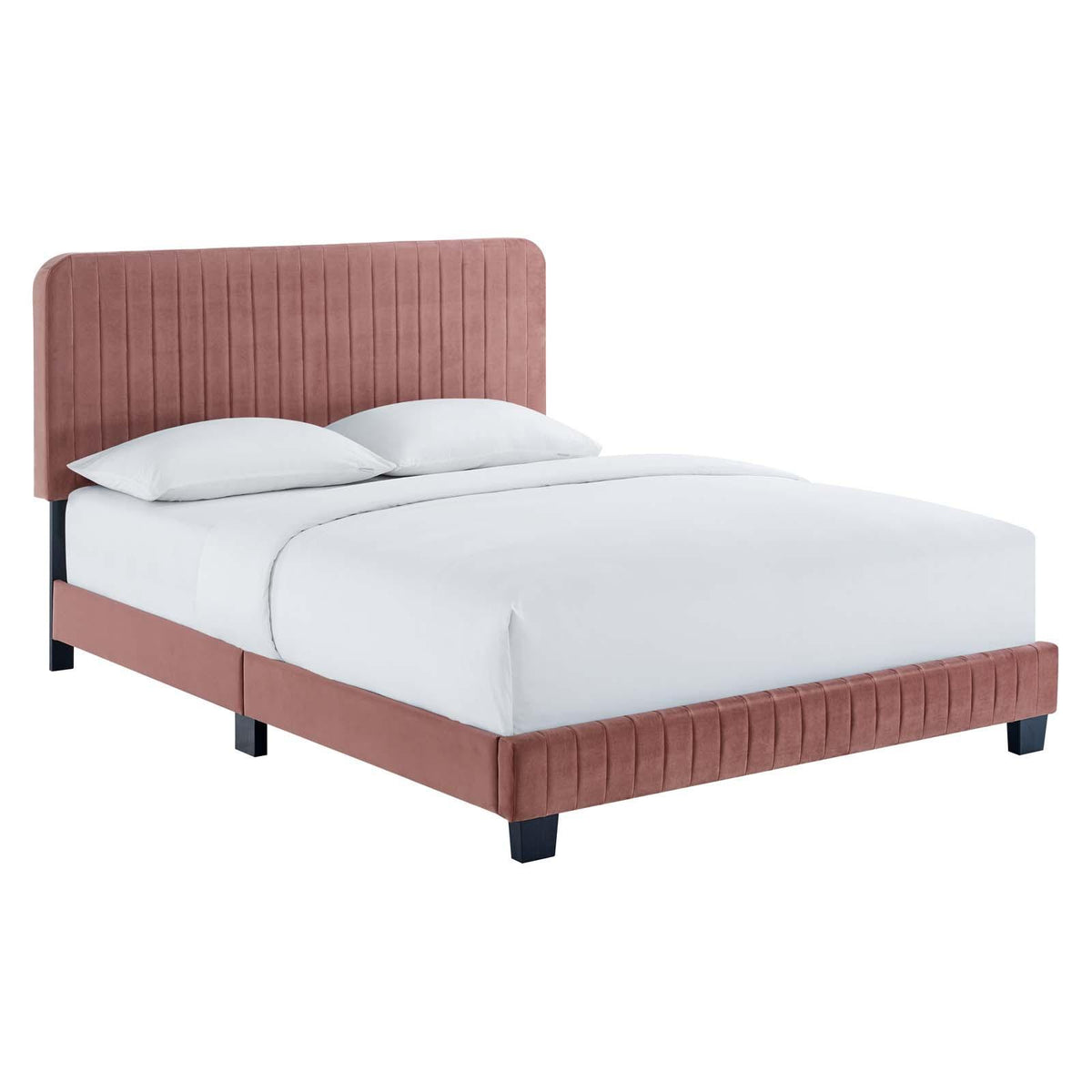 Modway Furniture Modern Celine Channel Tufted Performance Velvet Queen Platform Bed - MOD-6334