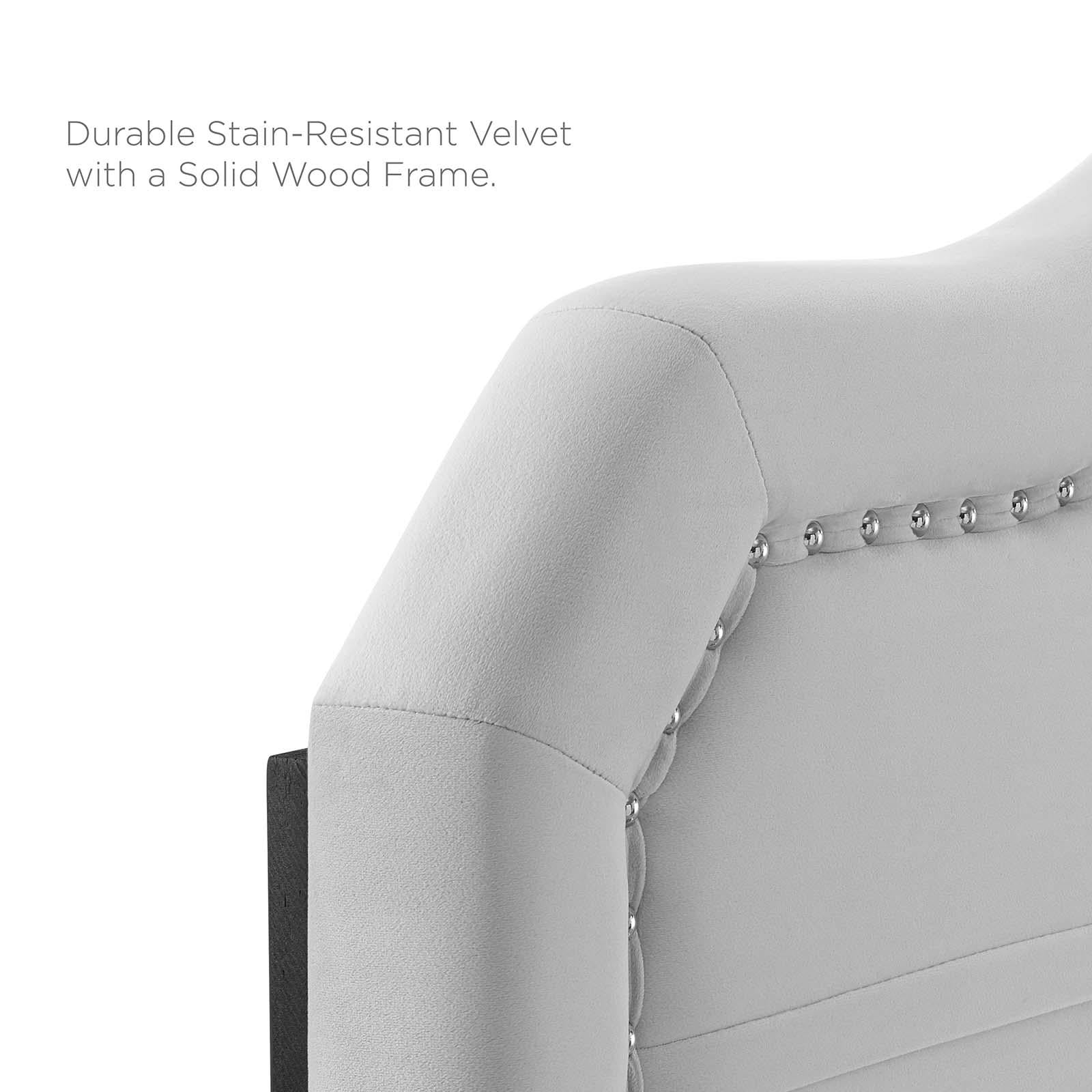 Modway Furniture Modern Kristin Pleated Performance Velvet Full/Queen Headboard - MOD-6350