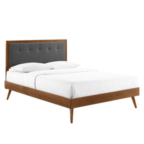 Modway Furniture Modern Willow Queen Wood Platform Bed With Splayed Legs - MOD-6385