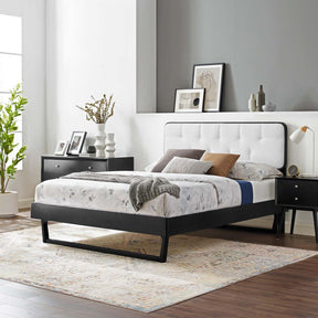 Modway Furniture Modern Bridgette Queen Wood Platform Bed With Angular Frame - MOD-6387