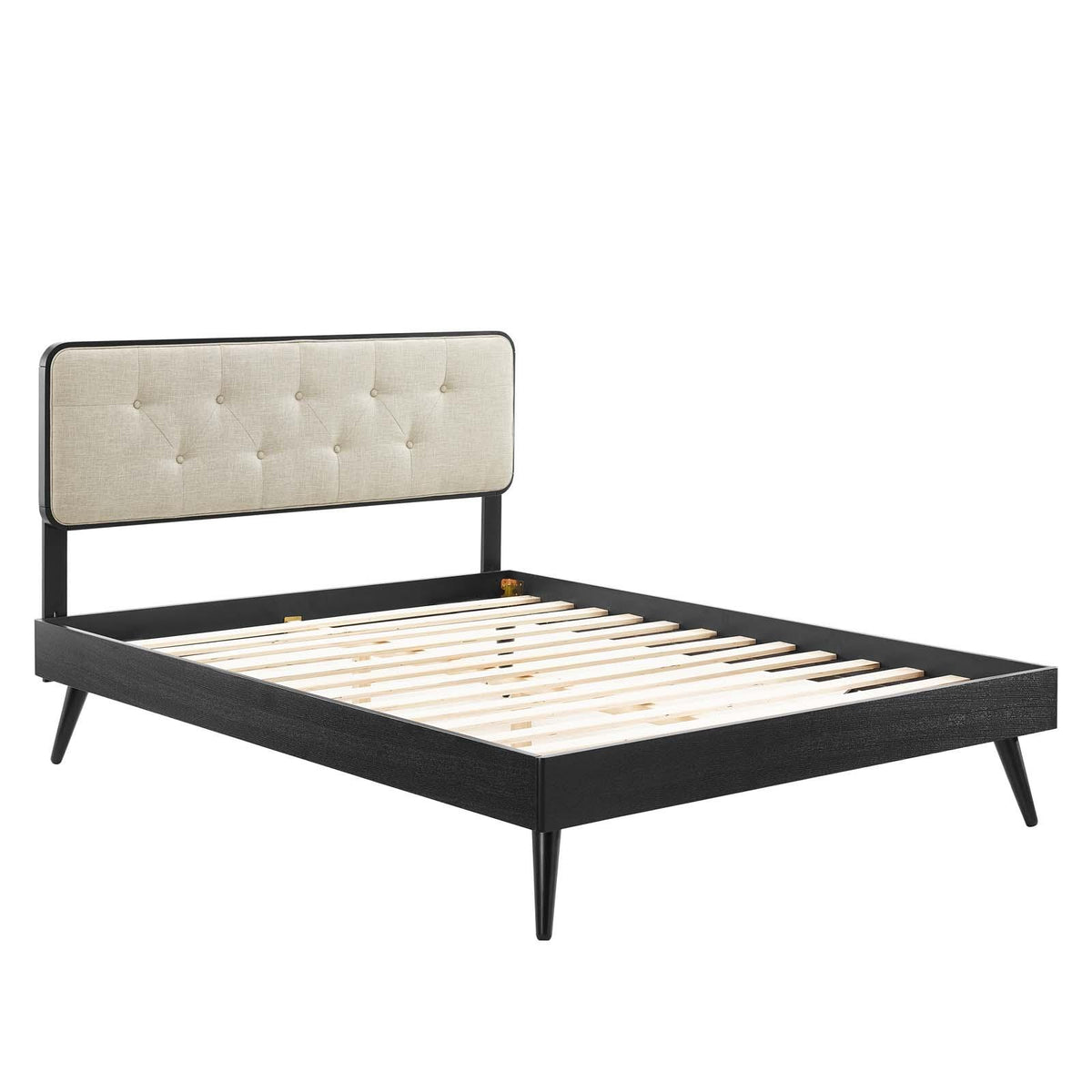 Modway Furniture Modern Bridgette Queen Wood Platform Bed With Splayed Legs - MOD-6388