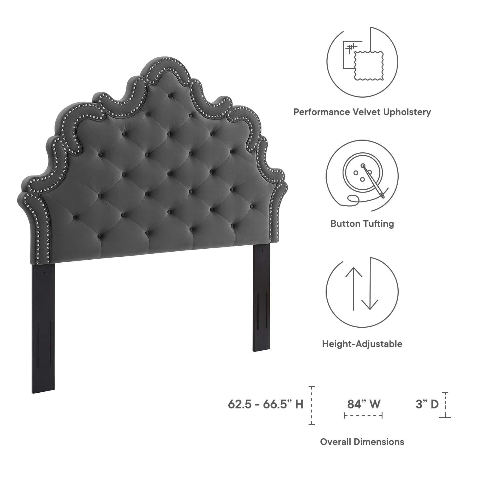 Modway Furniture Modern Arabella Button-Tufted Performance Velvet King/California King Headboard - MOD-6564