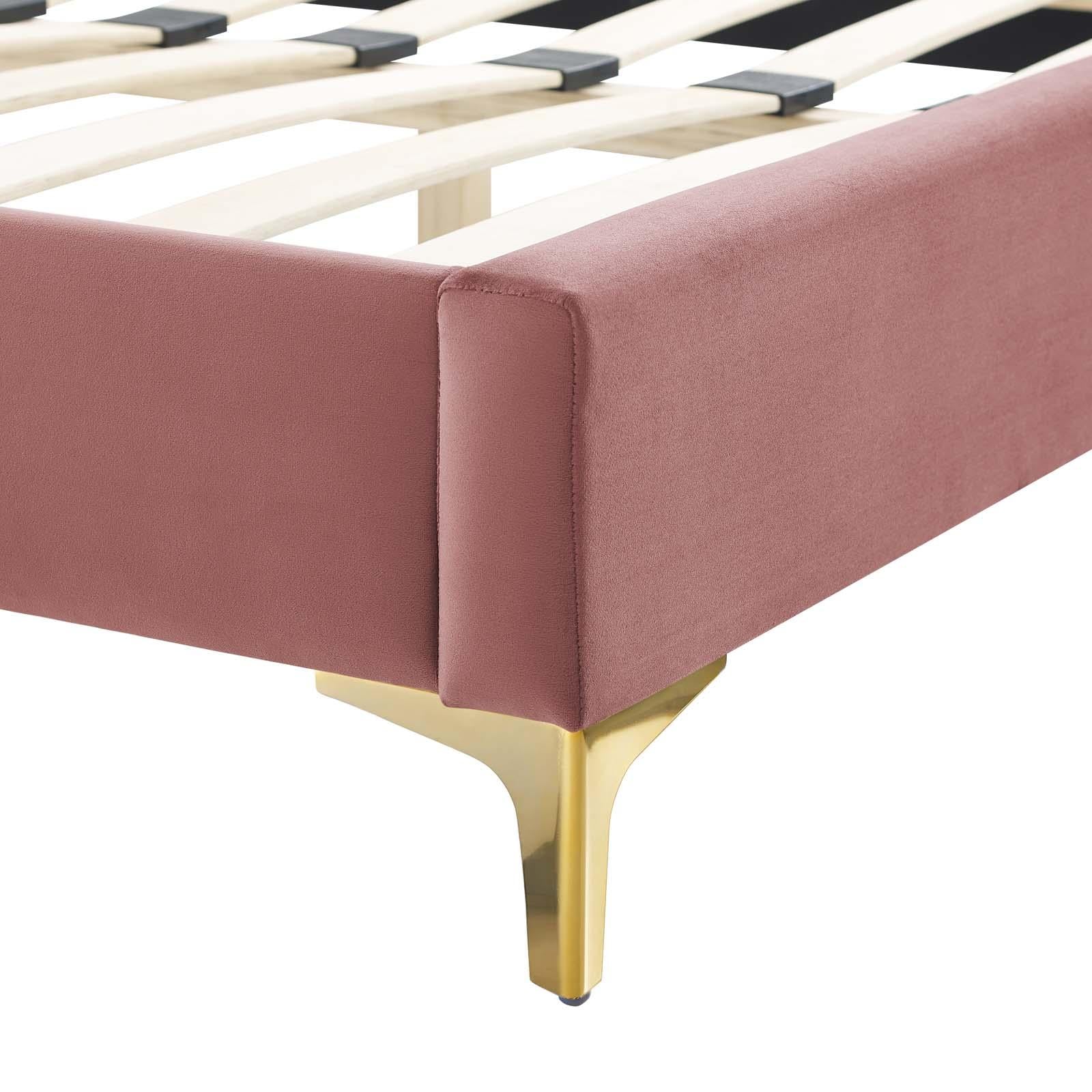 Modway Furniture Modern Colette Queen Performance Velvet Platform Bed - MOD-6583