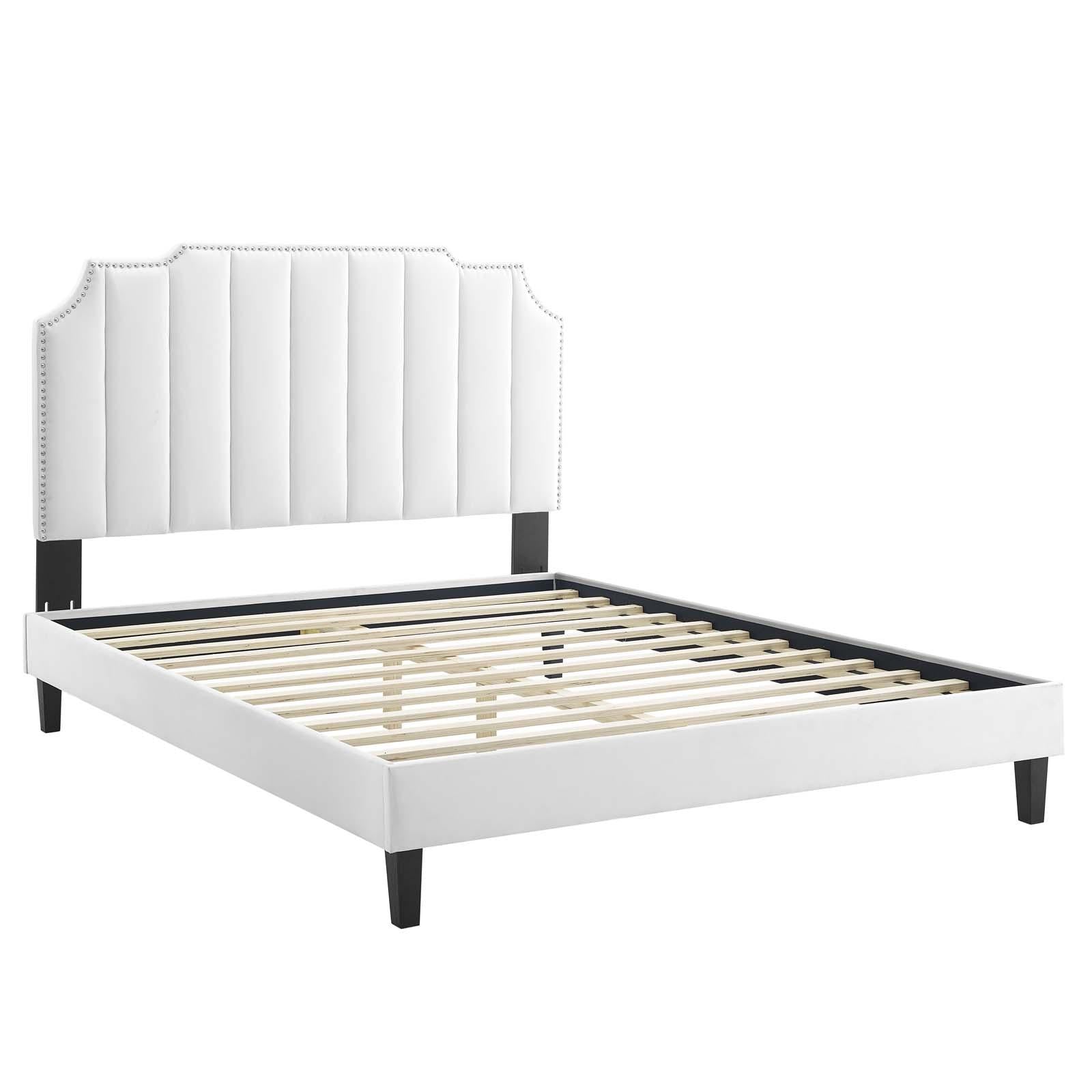 Modway Furniture Modern Colette Queen Performance Velvet Platform Bed - MOD-6585