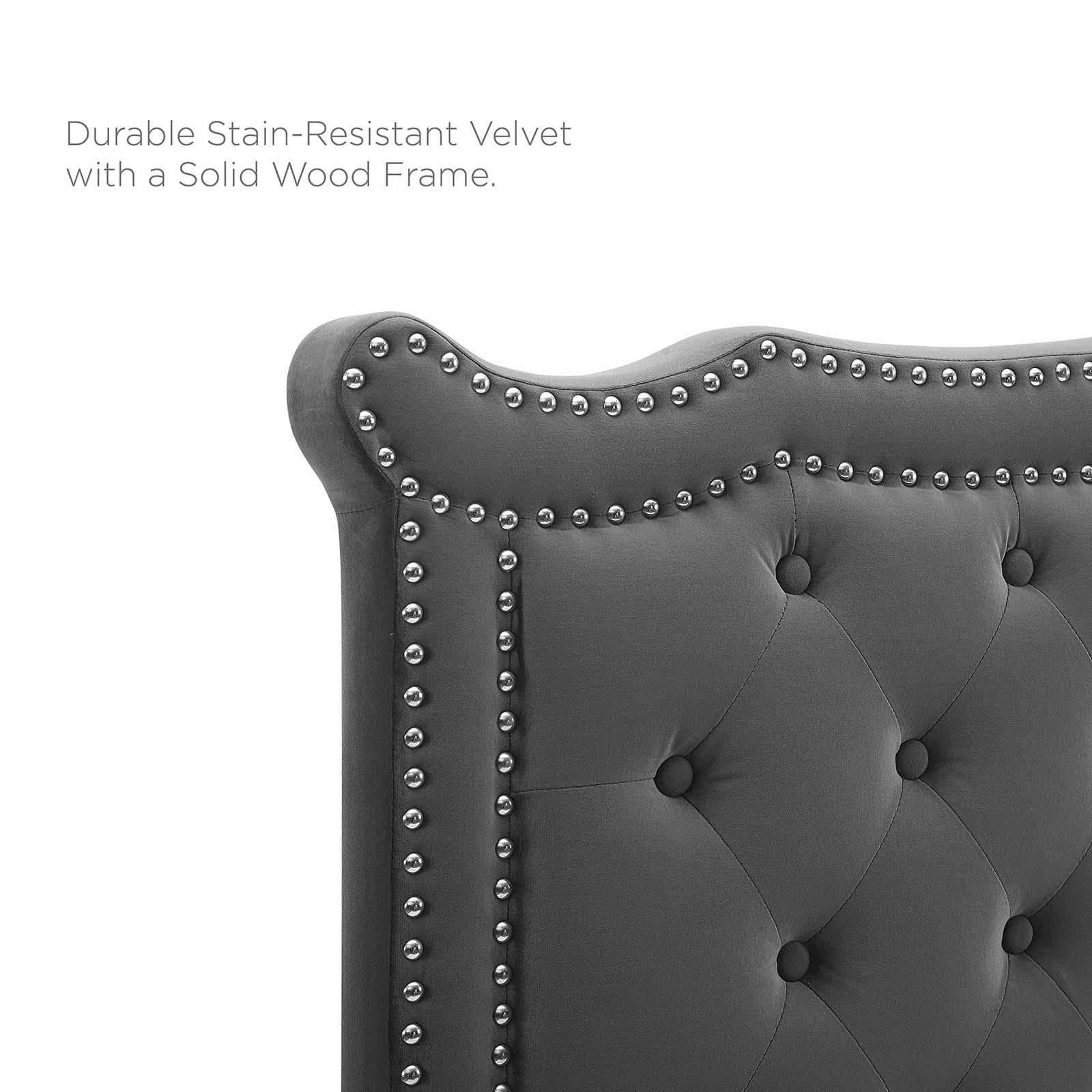 Modway Furniture Modern Clara Performance Velvet Queen Platform Bed - MOD-6594