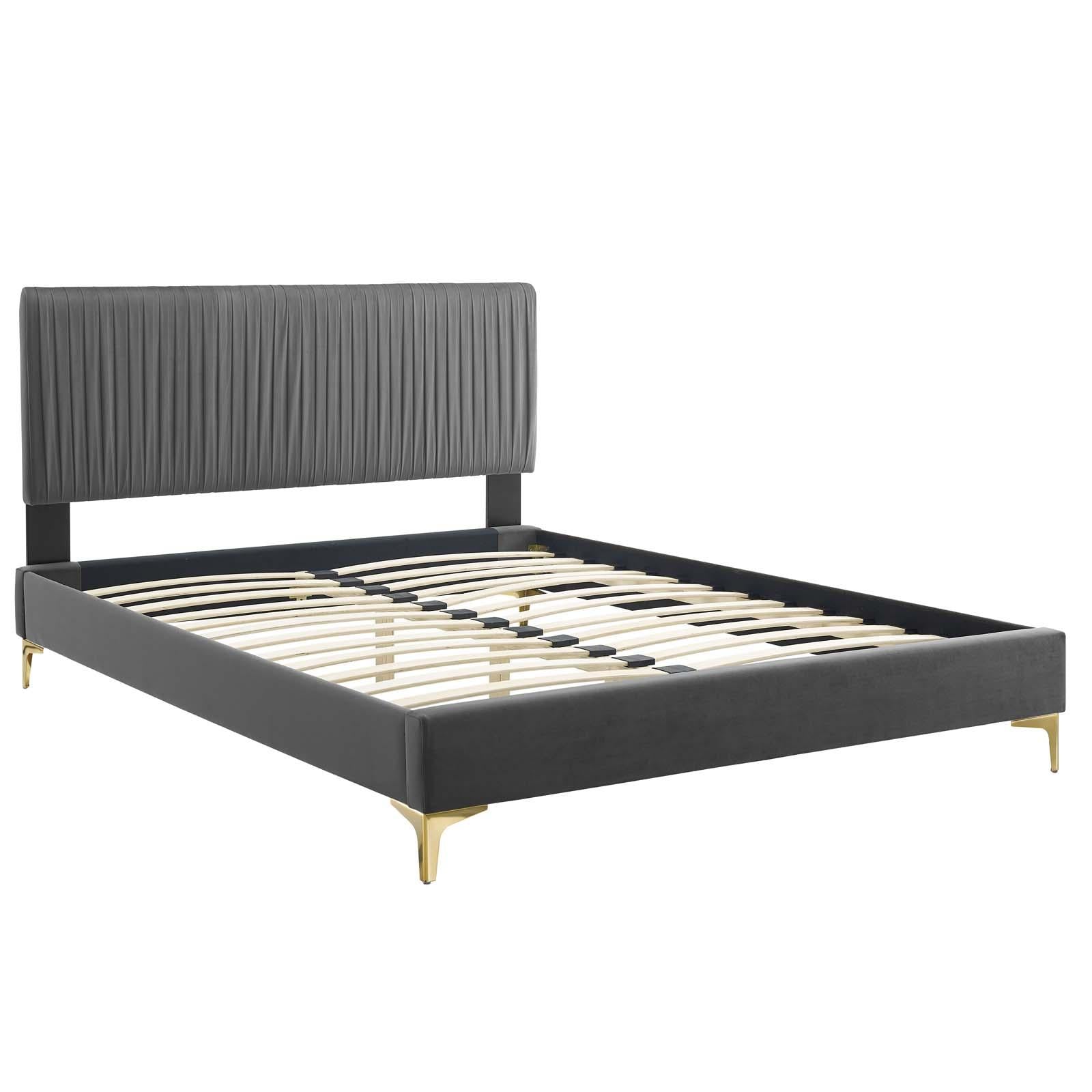 Modway Furniture Modern Peyton Performance Velvet Queen Platform Bed - MOD-6595