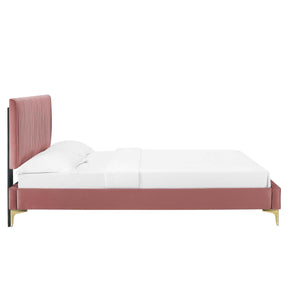Modway Furniture Modern Peyton Performance Velvet Queen Platform Bed - MOD-6595