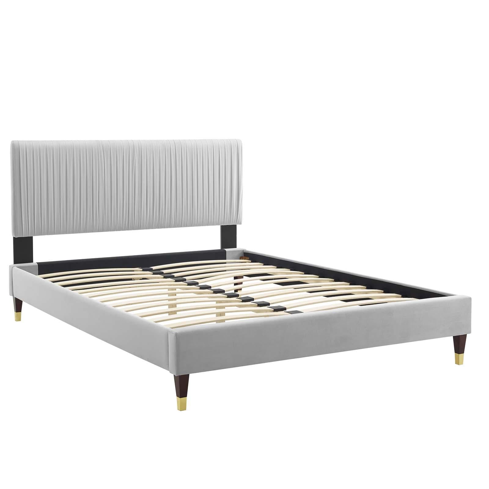 Modway Furniture Modern Peyton Performance Velvet Queen Platform Bed - MOD-6596